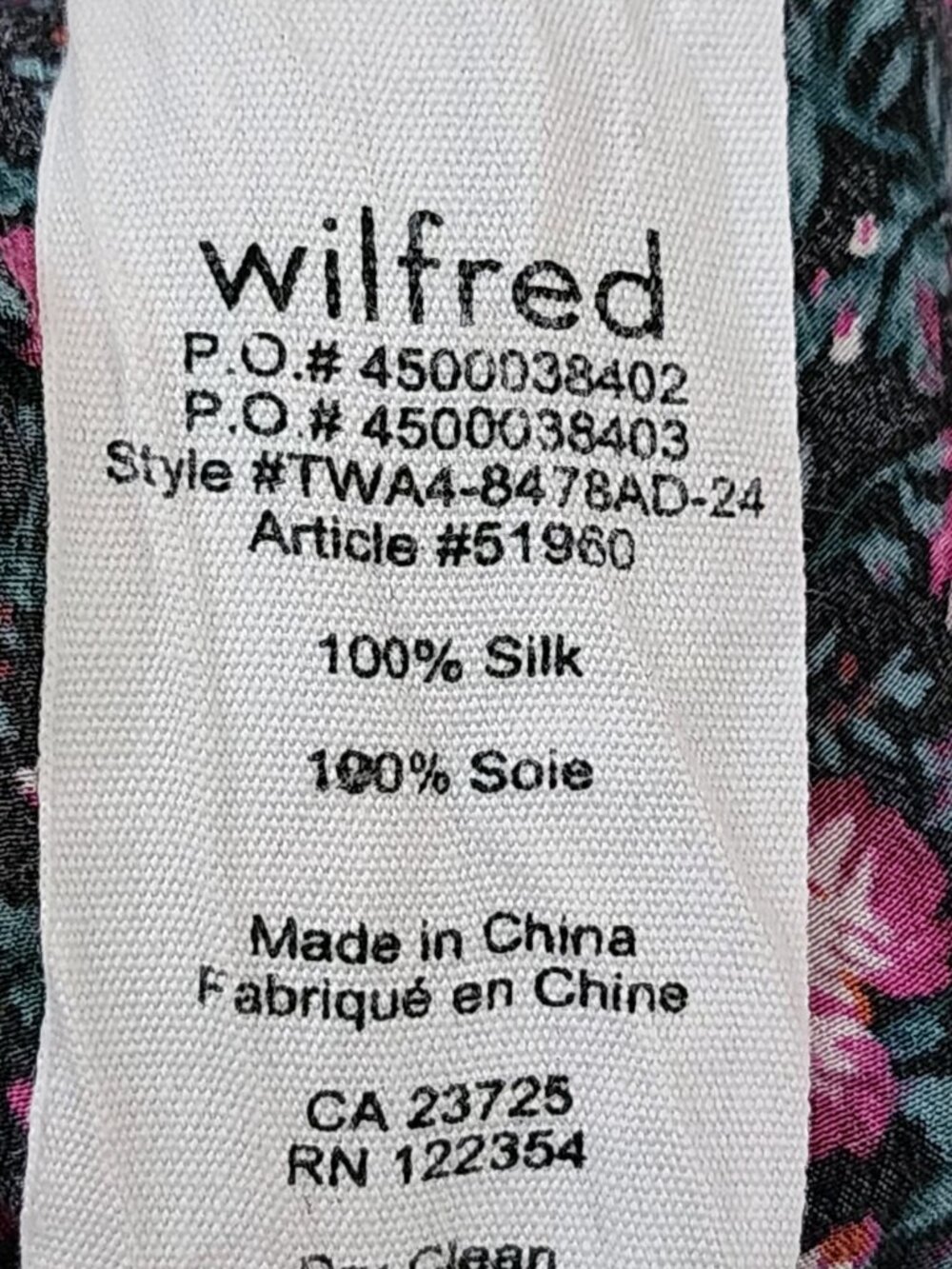 Wilfred Dark Floral 100% Silk Strappy Romper - Picture 6 of 6